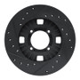 R1 83-89 Isuzu Impulse Front Right Drilled & Slotted Black Brake Rotor