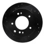 R1 03-06 Kia Sorento Rear Left Drilled & Slotted Black Brake Rotor