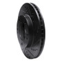 R1 03-06 Kia Sorento Front Right Drilled & Slotted Black Brake Rotor