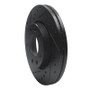 R1 02-02 Kia Sedona Front Left Drilled & Slotted Black Brake Rotor