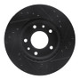 R1 02-02 Kia Sedona Front Left Drilled & Slotted Black Brake Rotor