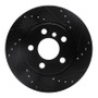 R1 14-24 Mini Cooper (Excl Clubman) Front Right Drilled & Slotted Black Brake Rotor