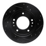 R1 95-02 Kia Sportage (USA/Canada) Front Left Drilled & Slotted Black Brake Rotor