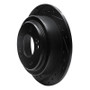 R1 04-06 Kia AMANTI Rear Left Drilled & Slotted Black Brake Rotor