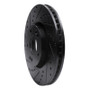 R1 15-19 Kia Soul EV Front Left Drilled & Slotted Black Brake Rotor