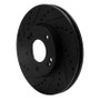 R1 07-10 Kia Rondo (Canada) Front Left Drilled & Slotted Black Brake Rotor