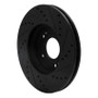 R1 07-10 Kia Rondo (Canada) Front Left Drilled & Slotted Black Brake Rotor