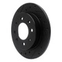 R1 04-09 Kia Spectra Rear Left Drilled & Slotted Black Brake Rotor