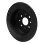 R1 95-97 Kia Sephia Rear Left Drilled & Slotted Black Brake Rotor