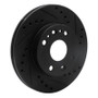 R1 94-02 Ford ASPIRE Front Right Drilled & Slotted Black Brake Rotor