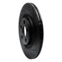 R1 14-21 Jaguar F-Type Rear Right Drilled & Slotted Black Brake Rotor