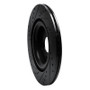 R1 14-21 Jaguar F-Type Rear Right Drilled & Slotted Black Brake Rotor