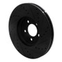 R1 06-08 Jaguar S-Type Front Left Drilled & Slotted Black Brake Rotor