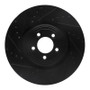 R1 06-21 Jaguar F-Type Front Left Drilled & Slotted Black Brake Rotor