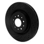 R1 00-06 Jaguar XKR Front Left Drilled & Slotted Black Brake Rotor