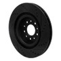 R1 00-06 Jaguar XKR Front Left Drilled & Slotted Black Brake Rotor