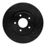 R1 98-06 Jaguar XKR Front Right Drilled & Slotted Black Brake Rotor