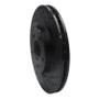 R1 98-06 Jaguar XKR Front Right Drilled & Slotted Black Brake Rotor