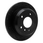 R1 86-89 Jaguar XJ12 Rear Right Drilled & Slotted Black Brake Rotor