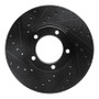 R1 71-97 Jaguar Vanden Plas Front Left Drilled & Slotted Black Brake Rotor