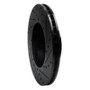R1 71-97 Jaguar Vanden Plas Front Left Drilled & Slotted Black Brake Rotor