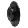 R1 91-95 Alfa Romeo 164 Rear Right Drilled & Slotted Black Brake Rotor