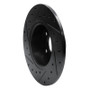 R1 91-95 Alfa Romeo 164 Rear Right Drilled & Slotted Black Brake Rotor