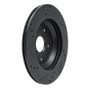 R1 -25 Subaru Crosstrek Rear Right Drilled & Slotted Black Brake Rotor