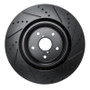 R1 18-25 Subaru WRX Front Left Drilled & Slotted Black Brake Rotor