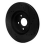 R1 17-23 Subaru Impreza Front Left Drilled & Slotted Black Brake Rotor