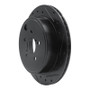 R1 10-25 Scion FR-S Rear Right Drilled & Slotted Black Brake Rotor