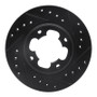 R1 87-94 Subaru Justy Front Right Drilled & Slotted Black Brake Rotor