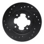 R1 87-94 Subaru Justy Front Right Drilled & Slotted Black Brake Rotor