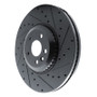 R1 20-25 Jaguar E-Pace Front Right Drilled & Slotted Black Brake Rotor