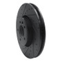 R1 18-20 Land Rover Range Rover Front Left Drilled & Slotted Black Brake Rotor