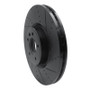 R1 18-25 Land Rover Range Rover Front Right Drilled & Slotted Black Brake Rotor