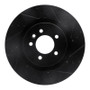 R1 06-17 Land Rover Discovery (Latin America) Front Right Drilled & Slotted Black Brake Rotor