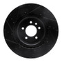 R1 06-17 Land Rover Discovery (Latin America) Front Right Drilled & Slotted Black Brake Rotor