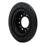 R1 2022-2025 Lexus GX550 Rear Left Drilled & Slotted Black Brake Rotor