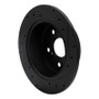 R1 2012-2018 Lexus ES300H Rear Left Drilled & Slotted Black Brake Rotor