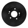 R1 17-22 Hyundai Ioniq Front Right Drilled & Slotted Black Brake Rotor