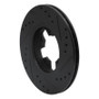 R1 1984-1989 Nissan 200SX Front Left Drilled & Slotted Black Brake Rotor