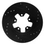 R1 1984-1989 Nissan 200SX Front Left Drilled & Slotted Black Brake Rotor