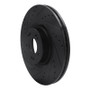 R1 12-17 Genesis G80 Front Left Drilled & Slotted Black Brake Rotor