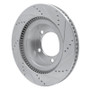 R1 17-21 Toyota Land Cruiser Front Left Drilled & Slotted Silver Brake Rotor