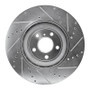 R1 09-20 Nissan 370Z Front Left Drilled & Slotted Silver Brake Rotor