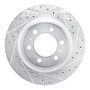 R1 2022-2025 Lexus LX600 Front Right Drilled & Slotted Silver Brake Rotor
