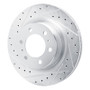 R1 2022-2025 Lexus GX550 Front Left Drilled & Slotted Silver Brake Rotor