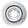 R1 2022-2025 Lexus GX550 Front Left Drilled & Slotted Silver Brake Rotor