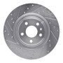 R1 2008-2025 Audi A7 Quattro Rear Left Drilled & Slotted Silver Brake Rotor